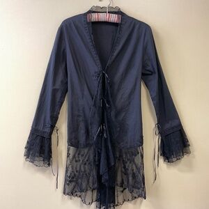 Tasha Polizzi | Rose Sayer’s Coat w/Lace-up Back and Ribbon & Lace Trim ♥ EUC